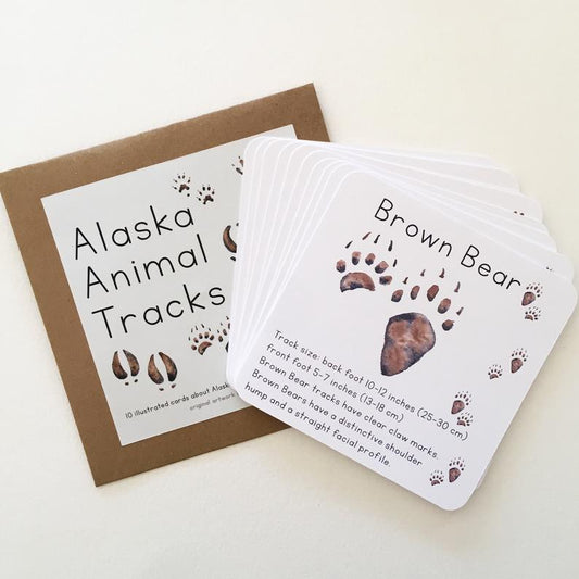 Learning Cards by Tiny Nest Studio | Alaska Animal Tracks