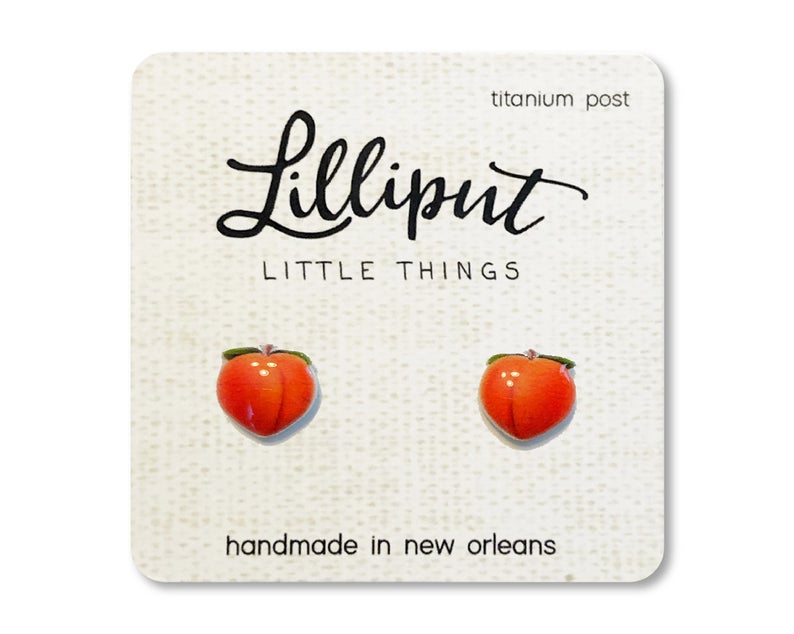 Stud Earrings by Lilliput Little Things | Peach