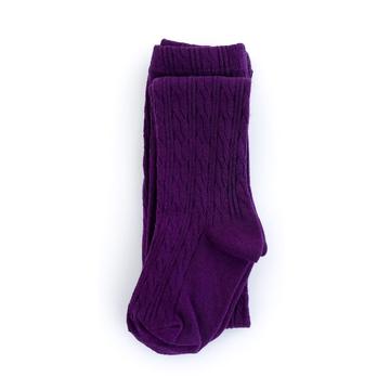 Little Stocking Company, Burgundy Cable Knit Tights
